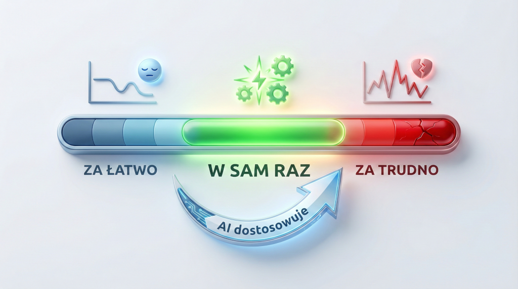 Strefa Goldilocks — optymalny poziom trudności nauki z AI